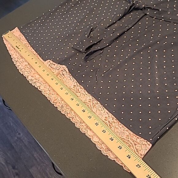 Nanette Lepore Gray with Pink Polka Dot Pajama Set - Picture 12 of 13